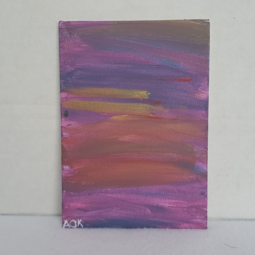 Traveling Sunset. Orginal acrylic painting.